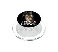This is Love Chihuahua Dog Lover Chiwawa à Poils Longs PopSockets PopGrip pour MagSafe