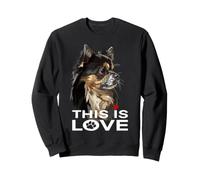 This is Love Chihuahua Dog Lover Chiwawa à Poils Longs Sweatshirt