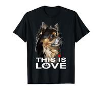 This is Love Chihuahua Dog Lover Chiwawa à Poils Longs T-Shirt