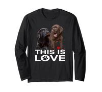 This is Love Chocolate Lab Dog Labrador Retriever Amoureux des Chiens Manche Longue