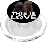 This is Love Chocolate Lab Dog Labrador Retriever Amoureux des Chiens PopSockets PopGrip pour MagSafe