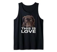 This is Love Chocolate Lab Dog Labrador Retriever Love Marron Débardeur