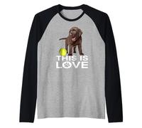 This is Love Chocolate Lab Dog Labrador Retriever Love Marron Manche Raglan