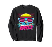 This is My 80s Bro Costume Party The Sun Portant des Lunettes de Soleil Sweatshirt