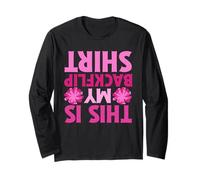 This is My Backflip Shirt Funny Cheerleading Team Cheering Manche Longue