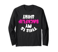 This is My Backflip Shirt Funny Cheerleading Team Cheering Manche Longue