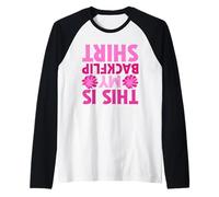 This is My Backflip Shirt Funny Cheerleading Team Cheering Manche Raglan