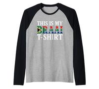 This is My braai Tee Drapeau sud-Africain braai Afrique du Sud Manche Raglan