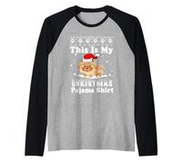This is My Christmas Pajama Chow Chow Dog Funny Xmas Manche Raglan