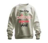 This is My Christmas Pajama Shirt Noël Pyjama Cadeau Unisexe Sweat-shirt Pull, naturel, XL