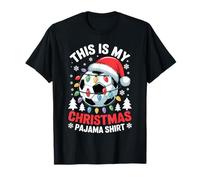 This is My Christmas Pajama Soccer Ball Santa Boys Girls T-Shirt