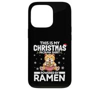 This is My Christmas Pyjama Shirt Powered by Ramen Funny Cat Coque pour iPhone 13 Pro