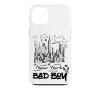 This is My Cool New York City Sketch Drawing Bad Boy Graphic Coque pour iPhone 13