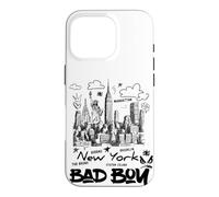 This is My Cool New York City Sketch Drawing Bad Boy Graphic Coque pour iPhone 16 Pro