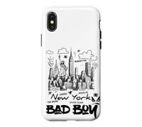 This is My Cool New York City Sketch Drawing Bad Boy Graphic Coque pour iPhone X/XS