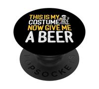This is My Costume Beer Lover Squelette Boire Halloween PopSockets PopGrip Adhésif