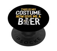 This is My Costume Beer Lover Squelette Boire Halloween PopSockets PopGrip Adhésif