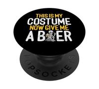This is My Costume Beer Lover Squelette Boire Halloween PopSockets PopGrip Adhésif
