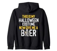 This is My Costume Beer Lover Squelette Boire Halloween Sweat à Capuche