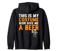 This is My Costume Now Give Me a Beer Squelette Funny Dad Sweat à Capuche