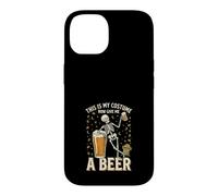 This is My Costume Now Give Me A Beer Squelette Halloween Coque pour iPhone 14