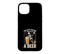 This is My Costume Now Give Me A Beer Squelette Halloween Coque pour iPhone 15 Plus
