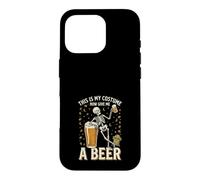 This is My Costume Now Give Me A Beer Squelette Halloween Coque pour iPhone 16 Pro