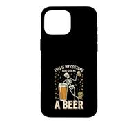 This is My Costume Now Give Me A Beer Squelette Halloween Coque pour iPhone 16 Pro Max