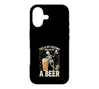 This is My Costume Now Give Me A Beer Squelette Halloween Coque pour iPhone 17