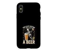 This is My Costume Now Give Me A Beer Squelette Halloween Coque pour iPhone X/XS