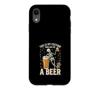 This is My Costume Now Give Me A Beer Squelette Halloween Coque pour iPhone XR