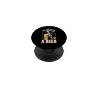 This is My Costume Now Give Me A Beer Squelette Halloween PopSockets PopGrip Adhésif