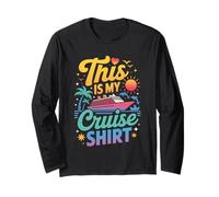 This is My Cruise Shirt Funny Vacation Party Boats Outfit Manche Longue