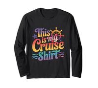 This is My Cruise Shirt Funny Vacation Party Boats Outfit Manche Longue