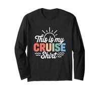 This is My Cruise Shirt Funny Vacation Party Boats Outfit Manche Longue