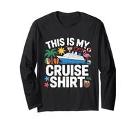 This is My Cruise Shirt Funny Vacation Party Boats Outfit Manche Longue