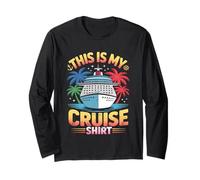 This is My Cruise Shirt Funny Vacation Party Boats Outfit Manche Longue