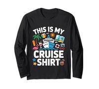 This is My Cruise Shirt Funny Vacation Party Boats Outfit Manche Longue