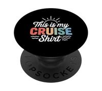 This is My Cruise Shirt Funny Vacation Party Boats Outfit PopSockets PopGrip Adhésif