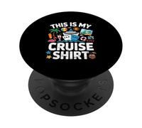 This is My Cruise Shirt Funny Vacation Party Boats Outfit PopSockets PopGrip Adhésif
