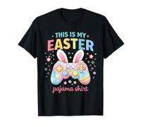 This is My Easter Pajama Gamer Bunny Boys Kids T-Shirt