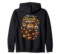 This is My Favorite Workout Tire-Bouchon Sommelier Amateur de vin Sweat à Capuche
