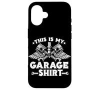 This Is My Garage Shirt Car Guy Réparation de véhicule Garage Auto Coque pour iPhone 16