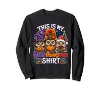This is My Hallothanksmas Raven Halloween Thanksgiving Xmas Sweatshirt
