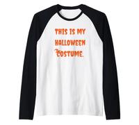 This is My Halloween Costume Trick Or Treat Witch Hat Funny Manche Raglan