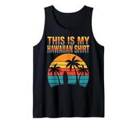 This is My Hawaiian Shirt Retro Sunset Palm Surfboard Hawaï Débardeur