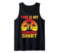 This is My Hawaiian Shirt Retro Sunset Palms Planche de Surf Surf Débardeur