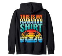 This is My Hawaiian Shirt Retro Sunset Palms Planche de Surf Surf Sweat à Capuche