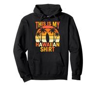 This is My Hawaiian Shirt Retro Sunset Palms Planche de Surf Surf Sweat à Capuche