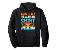 This is My Hawaiian Shirt Retro Sunset Palms Planche de Surf Surf Sweat à Capuche